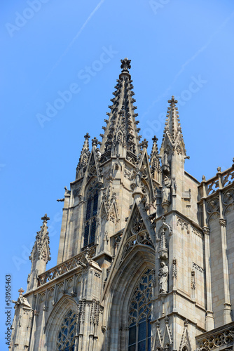 Barcelona Cathedral Tower, Old City Barcelona © Wangkun Jia