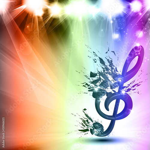 Party poster with spoltlight, easy editable