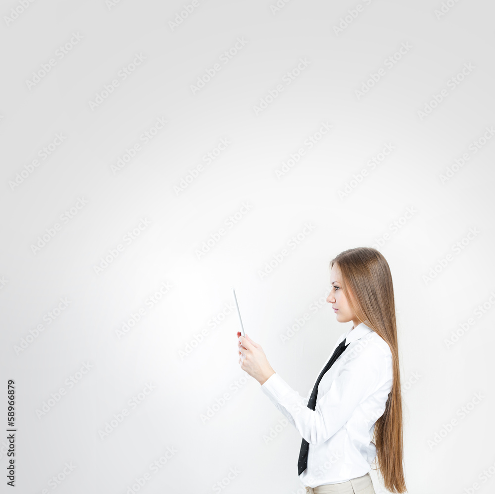 businesswoman thinking and plan business strategy businesswoman thinking and plan business strategy