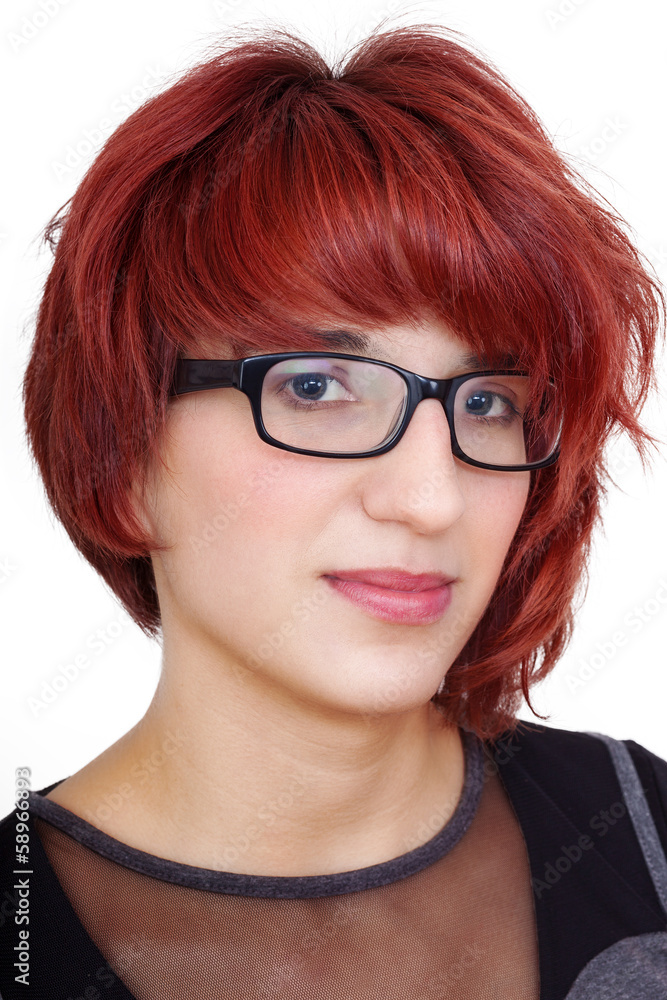 Elegant fashionable woman with glasses