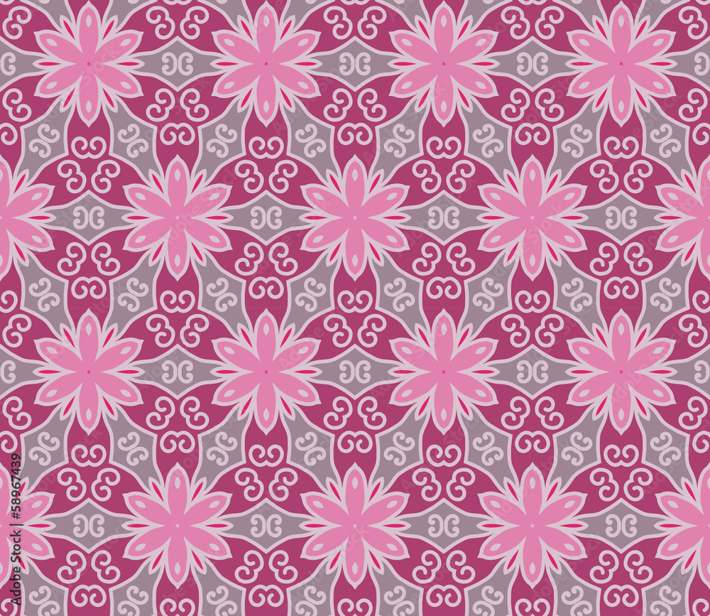 Pattern with pink flowers Pattern with pink flowers