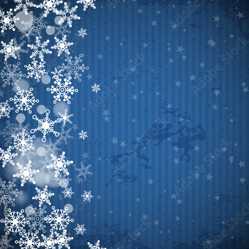 blue striped retro christmas background