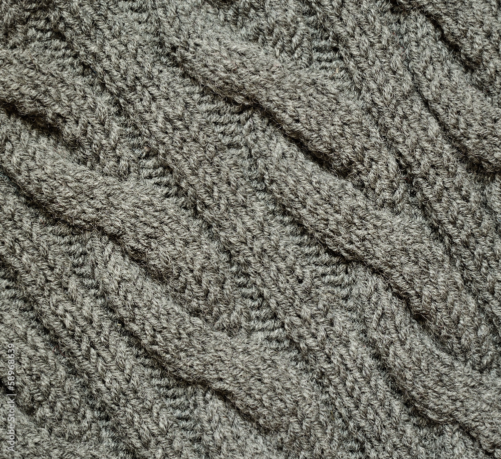 Gray knitted background Gray knitted background