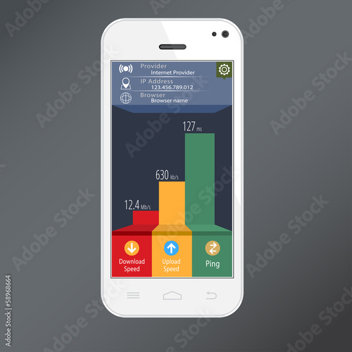 Speed test preview on device