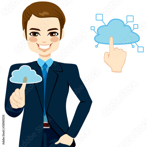 Cloud Computing Businessman...