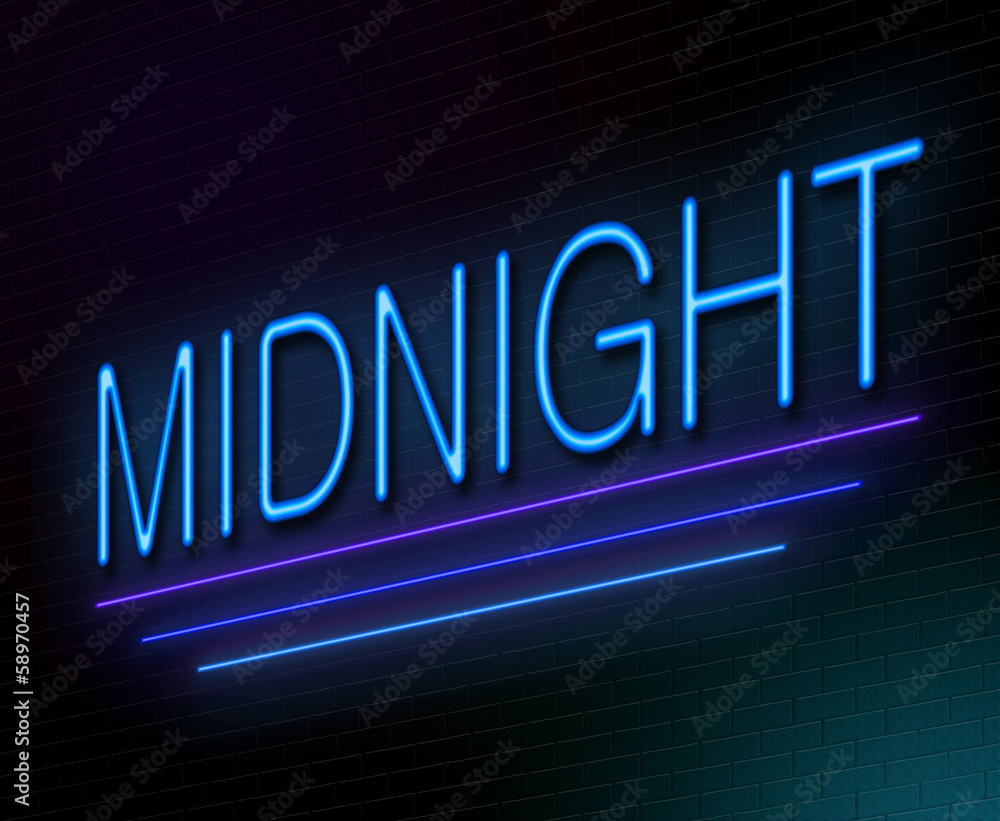 Midnight concept. Midnight concept.