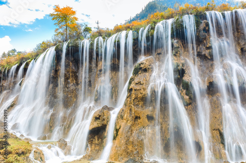 beautiful nuorilang waterfall in autumn