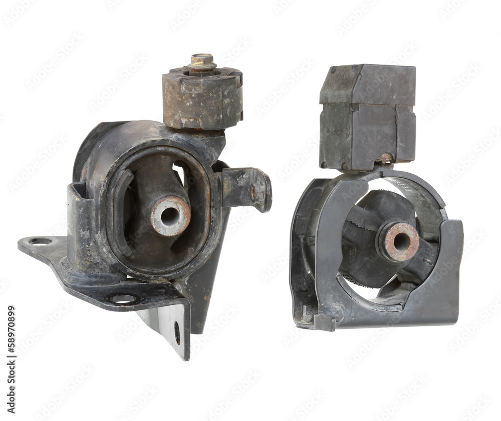 Engine mounting suspension isolated on white background Engine mounting suspension isolated on white background