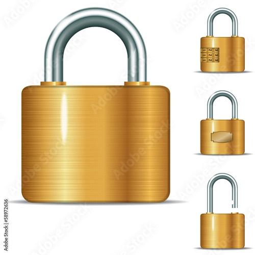 open and closed padlocks