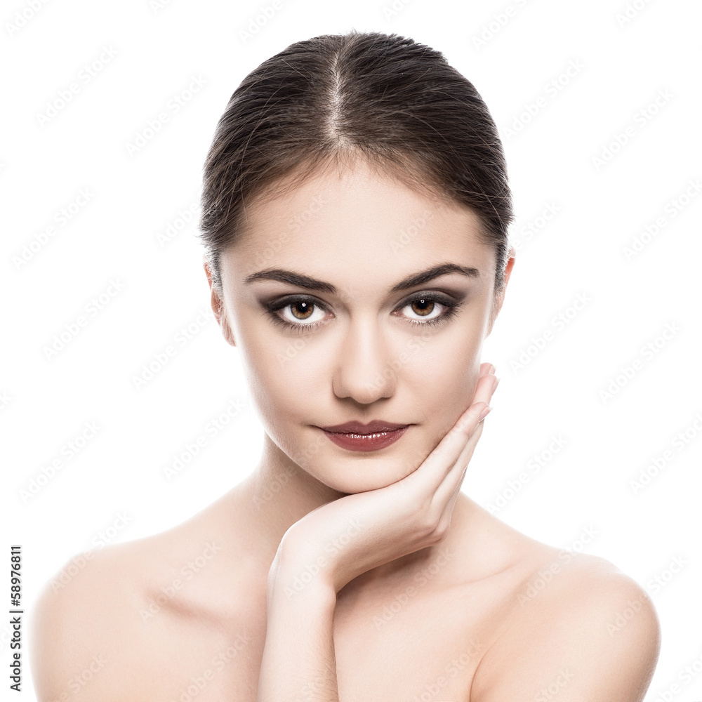 Young attractive female model with professional make-up Young attractive female model with professional make-up