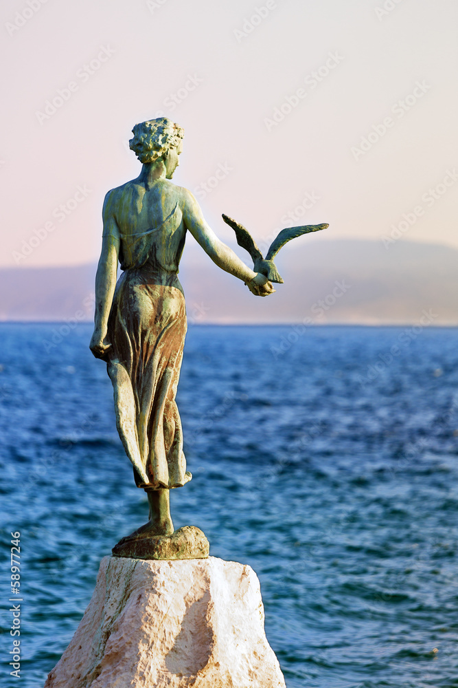 Fototapeta premium Opatija Croazia Statua Patrono