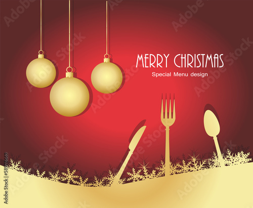 illustrazione per il menù di natale