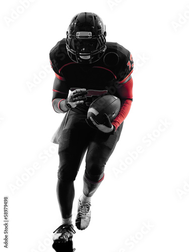 american football player runner running silhouette