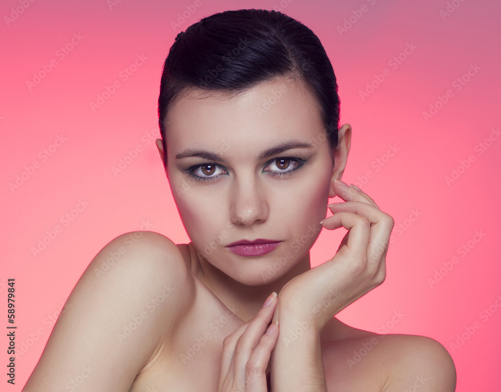 Beauty face of young woman. Skin care concept. Beauty face of young woman. Skin care concept.