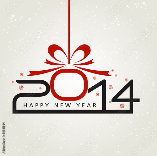 Happy new year 2014 illustration