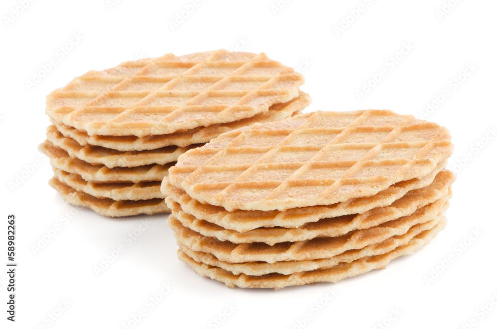 Pile of sweet waffles Pile of sweet waffles