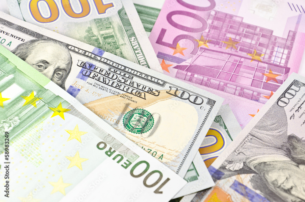 Cash money of USA and EU Cash money of USA and EU