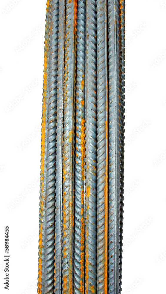 Reinforcement bars isolated