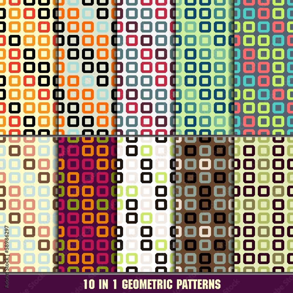 Set of Seamless Geometric Pattern Set of Seamless Geometric Pattern