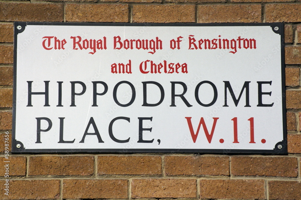 hippodrome place street sign a famous london address hippodrome place street sign a famous london address