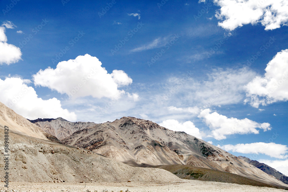 Scenic beauty of Ladakh, mountains of ultra mafic rocks Scenic beauty of Ladakh, mountains of ultra mafic rocks