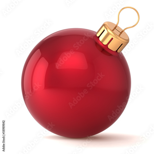 Christmas ball New Years Eve bauble decoration red ornament photo