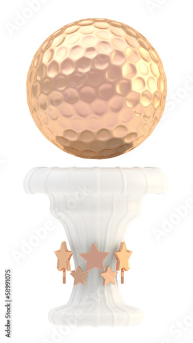 Award golf ball sport trophy cup