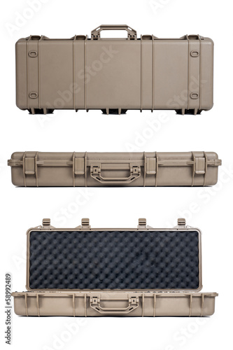 Machine gun box Soft Secure Storage Case isolated