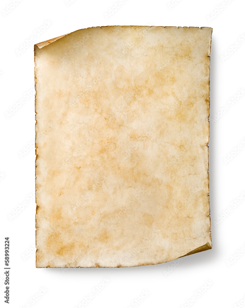 old parchment isolated
