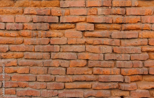 Old orange brick wall