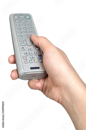 hand sign posture hold remote isolated
