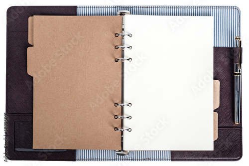 open notebook isolated