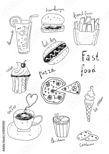 Fast Food Doodles