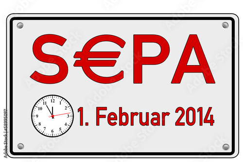 SEPA IBAN BIC Schild  #131202-svg01