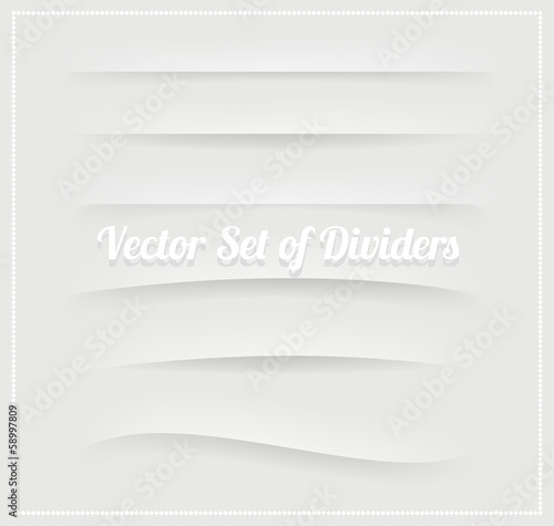 Set of dividers for web design vector