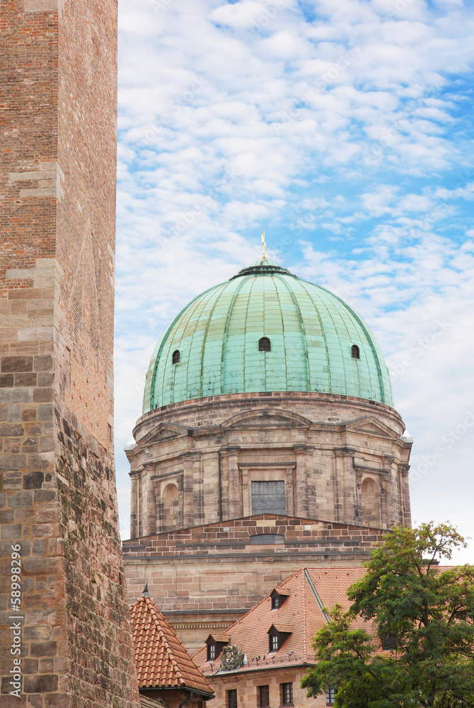 Elisabeth Church Dome in Nuremberg, Germany