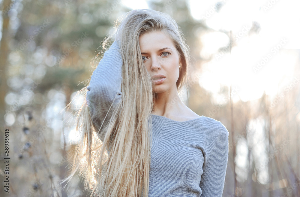 Portrait of calm beautiful young woman Portrait of calm beautiful young woman