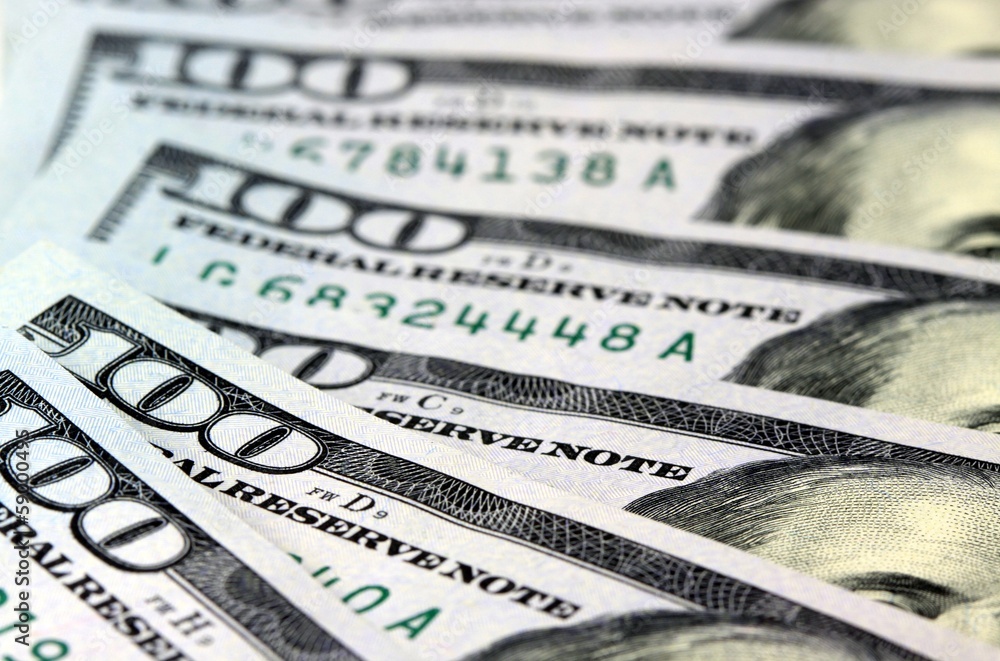 American currency one hundred dollar bills - Finance and banking American currency one hundred dollar bills - Finance and banking