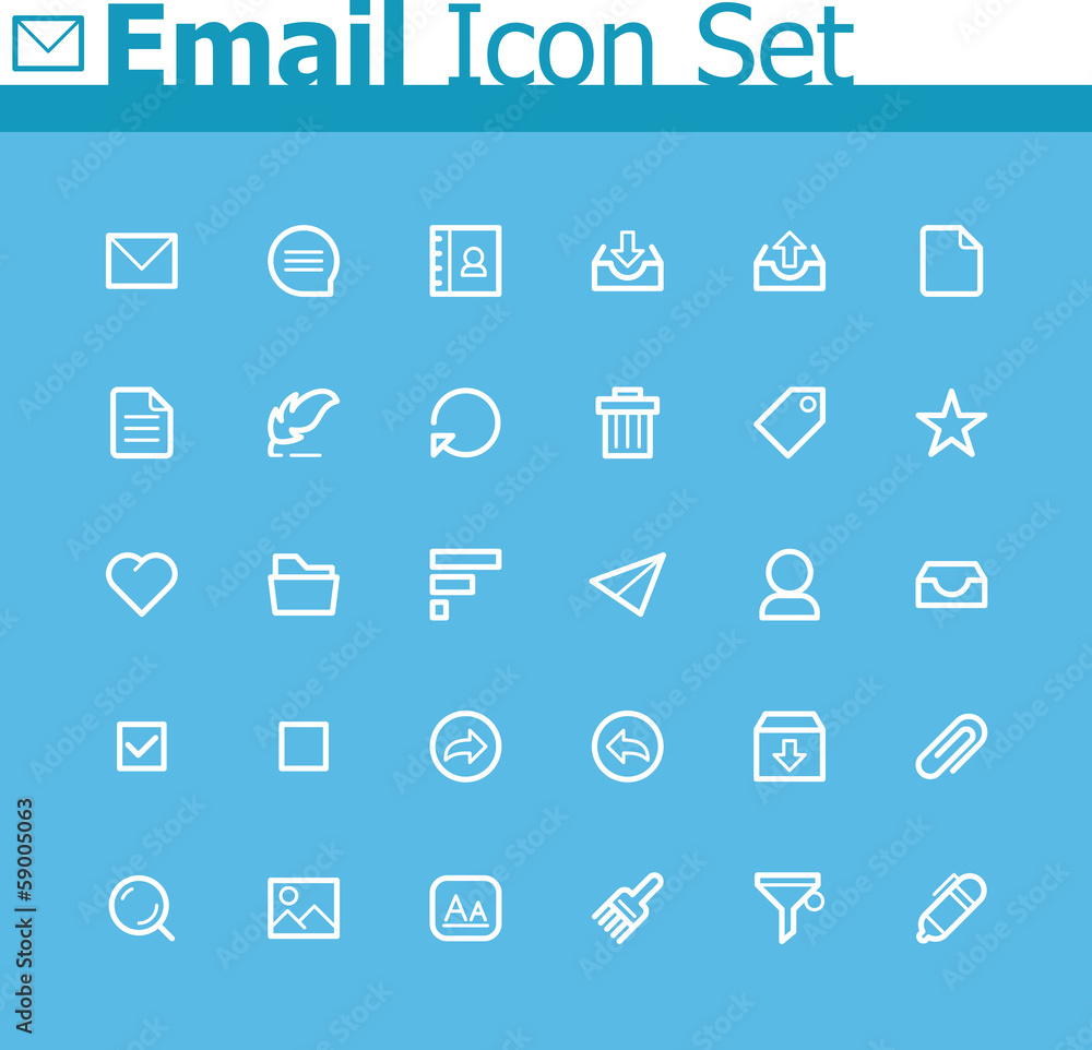 Email icon set Email icon set