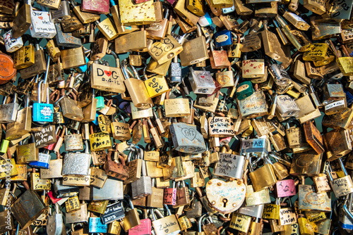 Locks of love at Paris bridge © Elnur