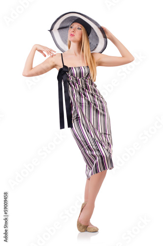 Woman in summer vacation concept