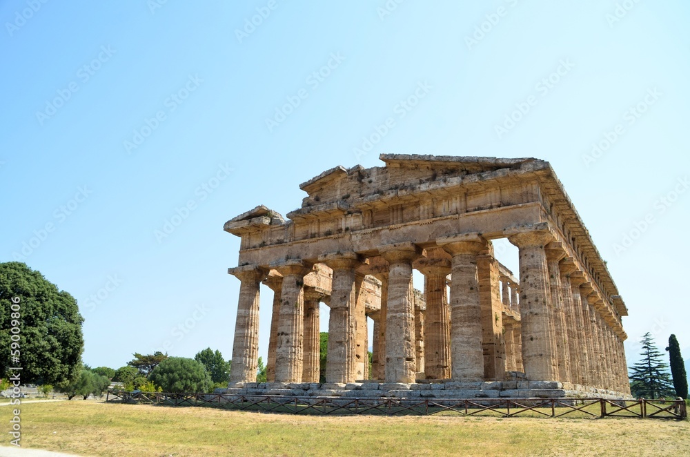 Greek temple of  Paestum Italy