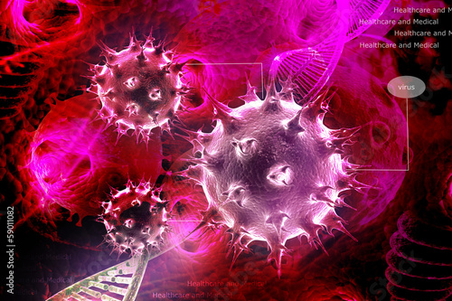virus 3d image