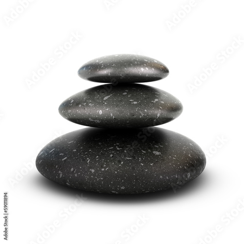 Canvas Print Three Pebbles Stacked