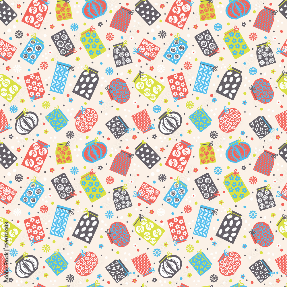 Seamless pattern with pots Seamless pattern with pots
