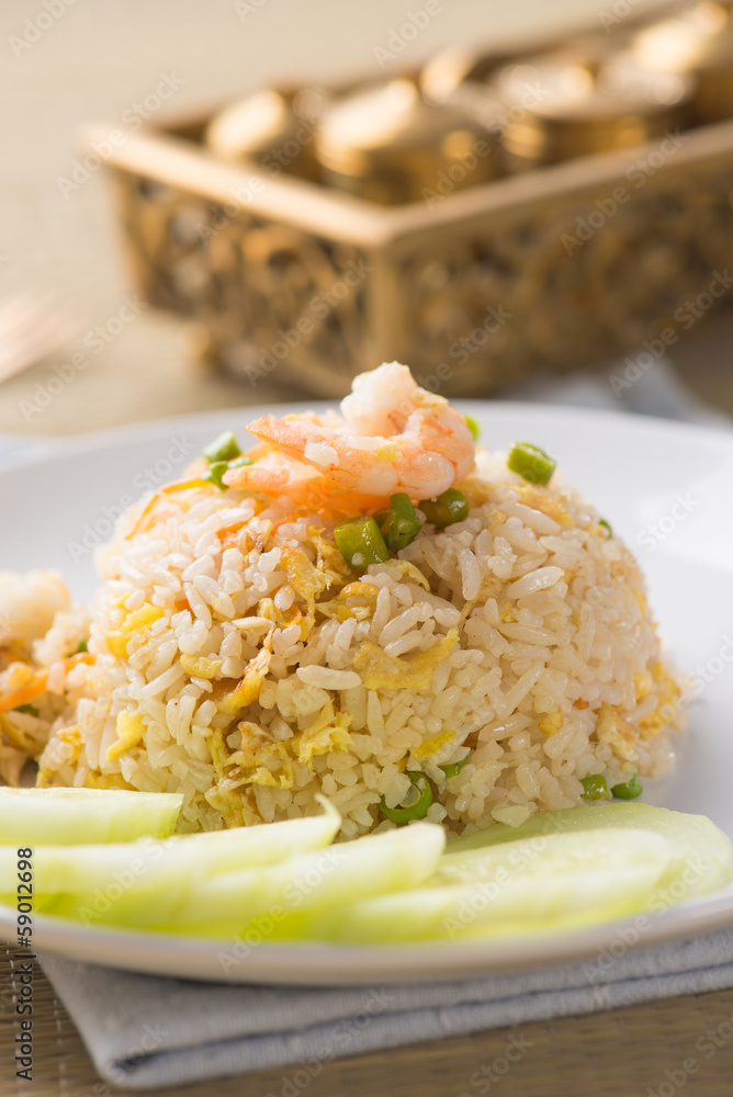 Fried rice thai style with background Fried rice thai style with background