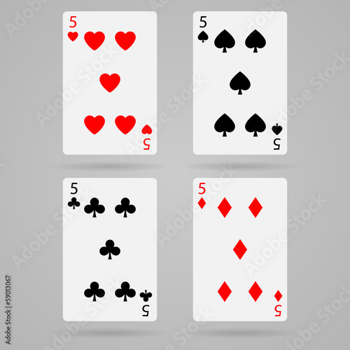 Vector five cards