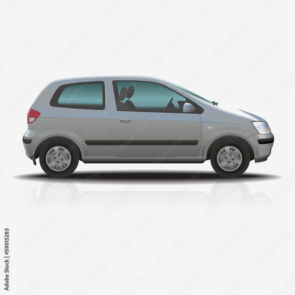 separate image: little city car is silver