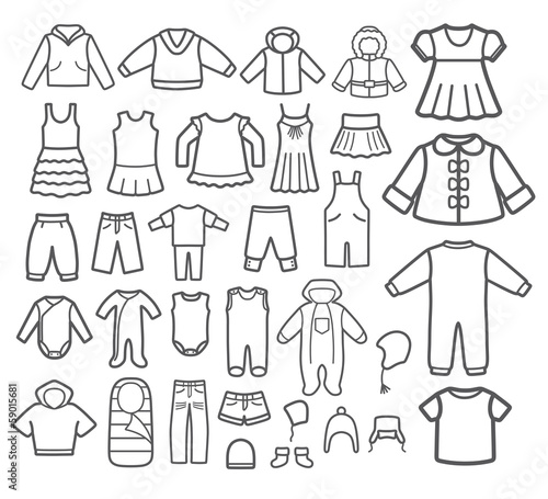Set of Children clothing.