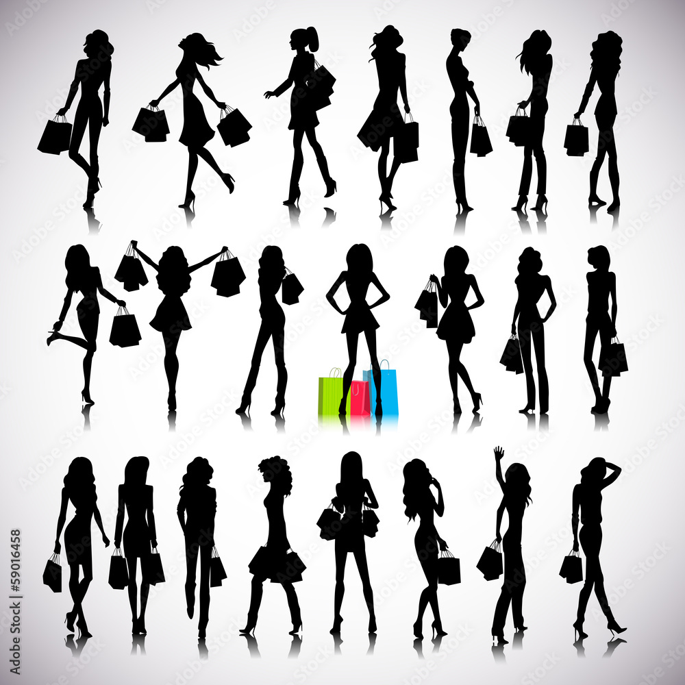 Obraz premium Shopping set